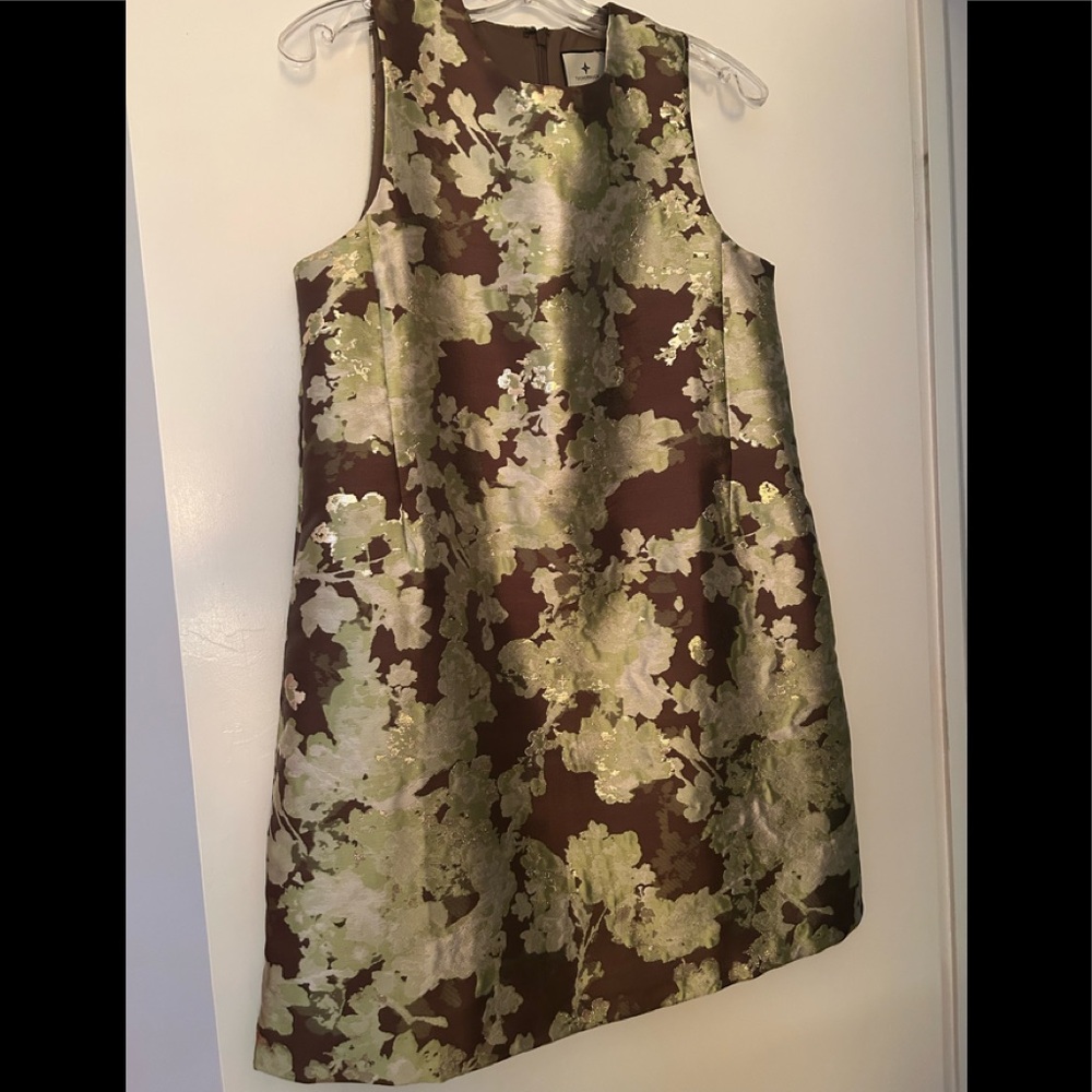 Tuckernuck Ellesmere jacquard marlowe dress brown green